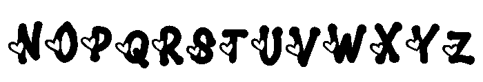 Cute Hearts Caps Regular Font LOWERCASE