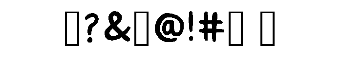 Cute Marker Regular Font OTHER CHARS