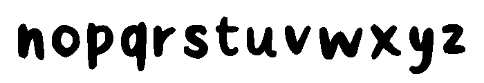 Cute Marker Regular Font LOWERCASE