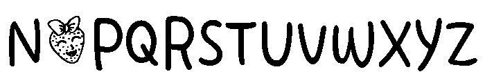 Cute Strawberry2 by UniqueShopaholic Font UPPERCASE