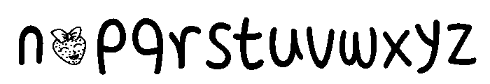 Cute Strawberry2 by UniqueShopaholic Font LOWERCASE