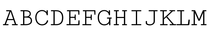 Cutive Mono Regular Font UPPERCASE