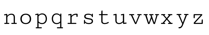 Cutive Mono Regular Font LOWERCASE