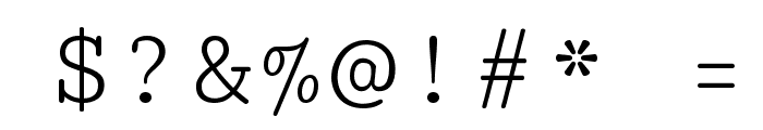 Cutive Mono Font OTHER CHARS