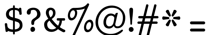 Cutive Font OTHER CHARS
