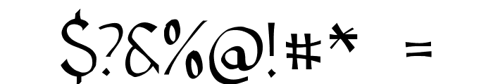 Cutscript Font OTHER CHARS