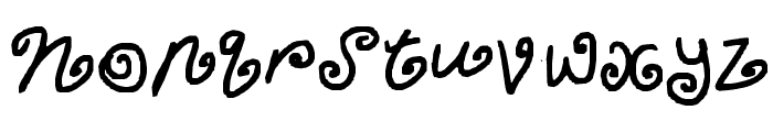 curly Claudia Font LOWERCASE