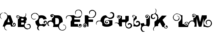curly Font UPPERCASE