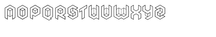 Cubic Thin Regular Font UPPERCASE