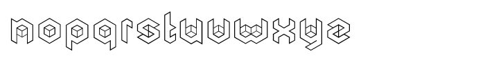 Cubic Thin Regular Font LOWERCASE