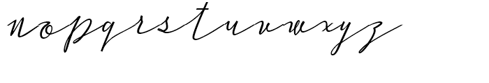 Cursive Signa Script Regular Italic Font LOWERCASE