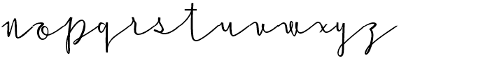 Cursive Signa Script Regular Font LOWERCASE