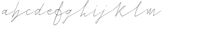 Cursive Signa Script Thin Italic Font LOWERCASE