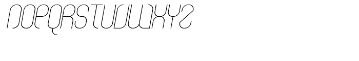 Curvature Fine Italic Font UPPERCASE