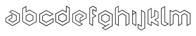 Cubic Light Regular Font LOWERCASE