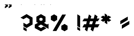 Cubic Normal Regular Font OTHER CHARS
