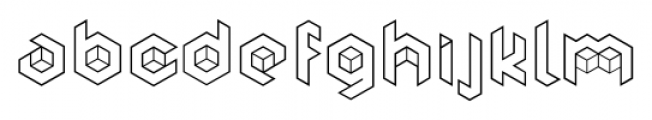 Cubic Thin Regular Font LOWERCASE