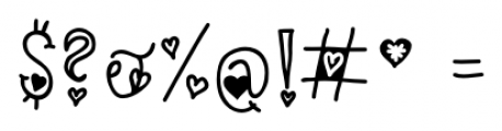 Cute Letters Hearted Font OTHER CHARS