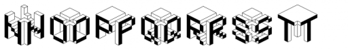 Cubes Font LOWERCASE