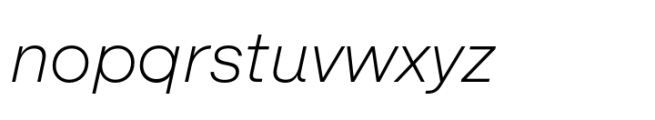 Cubron Grotesk Extra Light Italic Font LOWERCASE