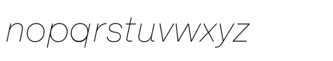 Cubron Grotesk Thin Italic Font LOWERCASE