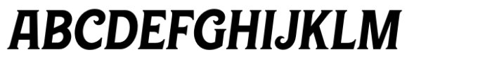Culebra Medium Oblique Font UPPERCASE