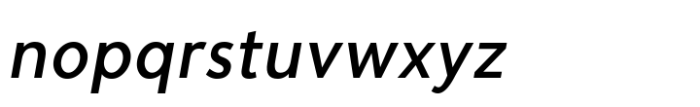 Cumhuriyet Medium Narrow Ital Font LOWERCASE