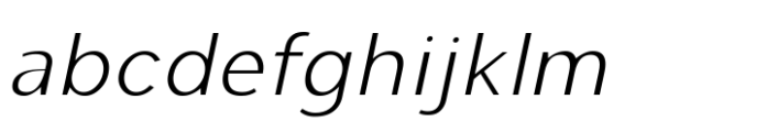 Cumhuriyet Pro Thin Italic Font LOWERCASE