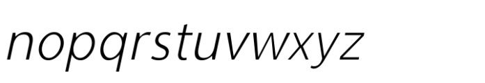Cumhuriyet Thin Italic Con Font LOWERCASE