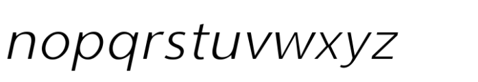 Cumhuriyet Thin Italic Font LOWERCASE