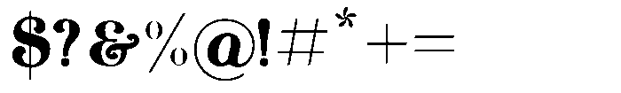 Curator MX Font OTHER CHARS