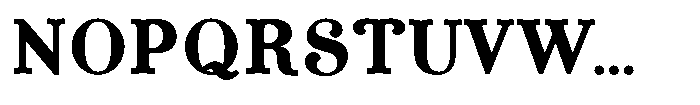 Curator MX Font UPPERCASE