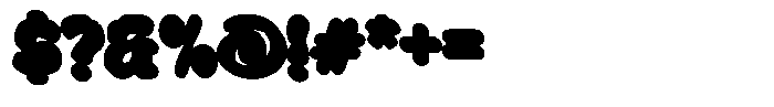 Curevy Extruded Font OTHER CHARS