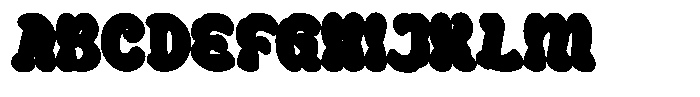 Curevy Extruded Font UPPERCASE