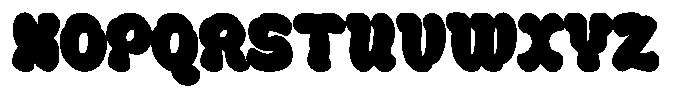 Curevy Extruded Font UPPERCASE