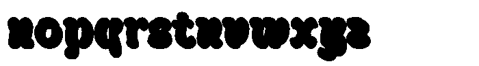 Curevy Extruded Font LOWERCASE