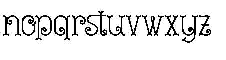 Curlicue Garden Font LOWERCASE