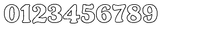 Curlish Outline Font OTHER CHARS