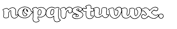 Curlish Outline Font LOWERCASE