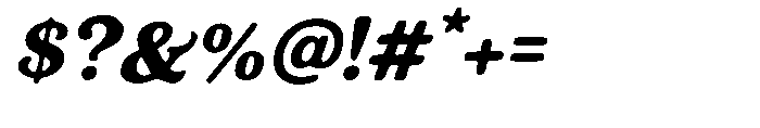 Curlish Slant Font OTHER CHARS