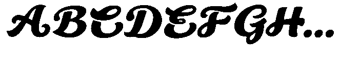 Curlish Slant Font UPPERCASE