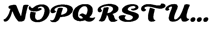 Curlish Slant Font UPPERCASE