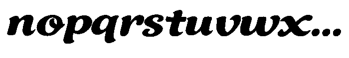 Curlish Slant Font LOWERCASE