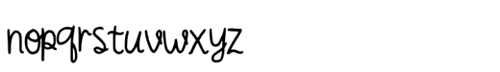 Curly Love Handwriting Font LOWERCASE