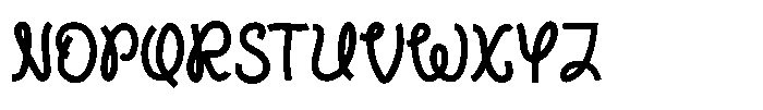 Curly Muse Cyrillic Font UPPERCASE