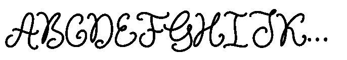 Curly Unique Font UPPERCASE