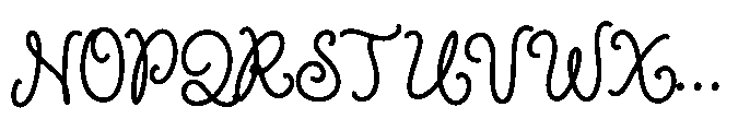 Curly Unique Font UPPERCASE