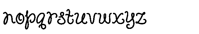 Curly Unique Font LOWERCASE