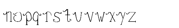 Curly dgs Bold Font LOWERCASE