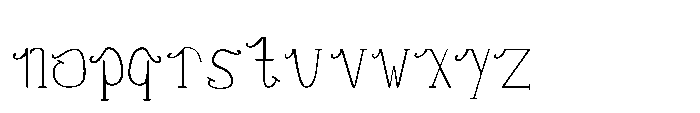 Curly dgs Regular Font LOWERCASE